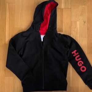 HUGO Kids zip up hoodie. Size 10.